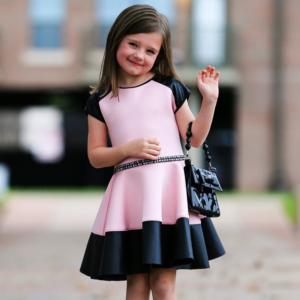 NEW‎ 8 10 Dolls & Divas Gorgeous Pink & Black Girls Twirly Party Dress Boutique